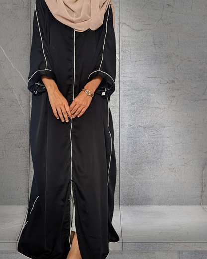 Crepe BlackOpen Abaya